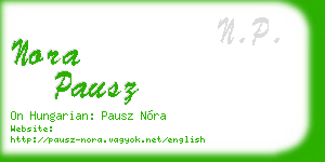 nora pausz business card